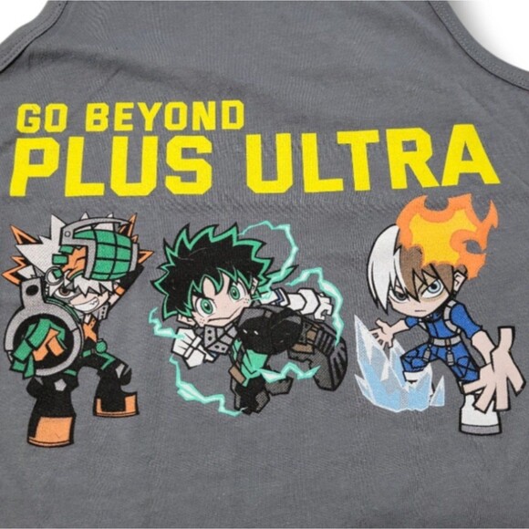New My Hero Academia Top Size Medium Tank Top Go Beyond Plus Ultra Graphic Print - Picture 3 of 5